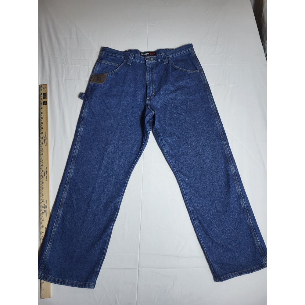 Wrangler Riggs Workwear Men Jeans Mens 38x30 Blue Carpenter Work Pants